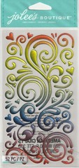 Jolee’s Boutique 3-D stickers RAINBOW SWIRLS Pride Theme 81218 Fast FREE Ship!