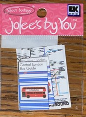 RARE Jolees Mini London Map England United Kingdom Travel Sight Seeing Scrapbook