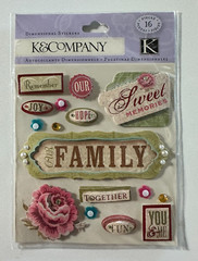 K & Company Dimensional Stickers-Variations-Brenda Walton, Confetti, Happy Tails