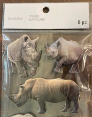 3 Packs SAFARI ANIMAL STICKERS ~ 23pc – NEW Dbl Layer Stickers -Scrapbooking