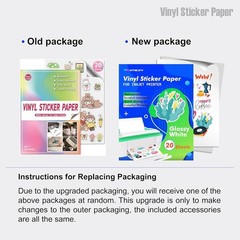 20 Glossy Sticker Sheets – Waterproof Vinyl for Inkjet & Laser Printers
