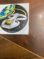 Vintage SmileMakers Foiled Space Craft Ship Sticker Mod 2.5” Inches