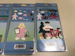 ek success paperkins Collectable paper dolls lot (4) Nurse Jumping Bike Claus