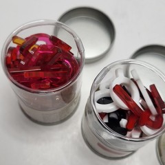 Ki Memories Mini Alphabet Soup Lot of 3 Cans Acrylic Letters Numbers Flowers