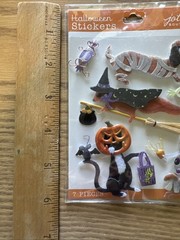 RARE Jolees 3D HALLOWEEN ANIMALS Sticker Scrapbook Stickers Jolee’s