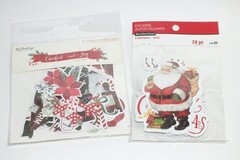 Christmas Ephemera Recollections Stickers My Minds Eye Die Cut Shapes Holly E135