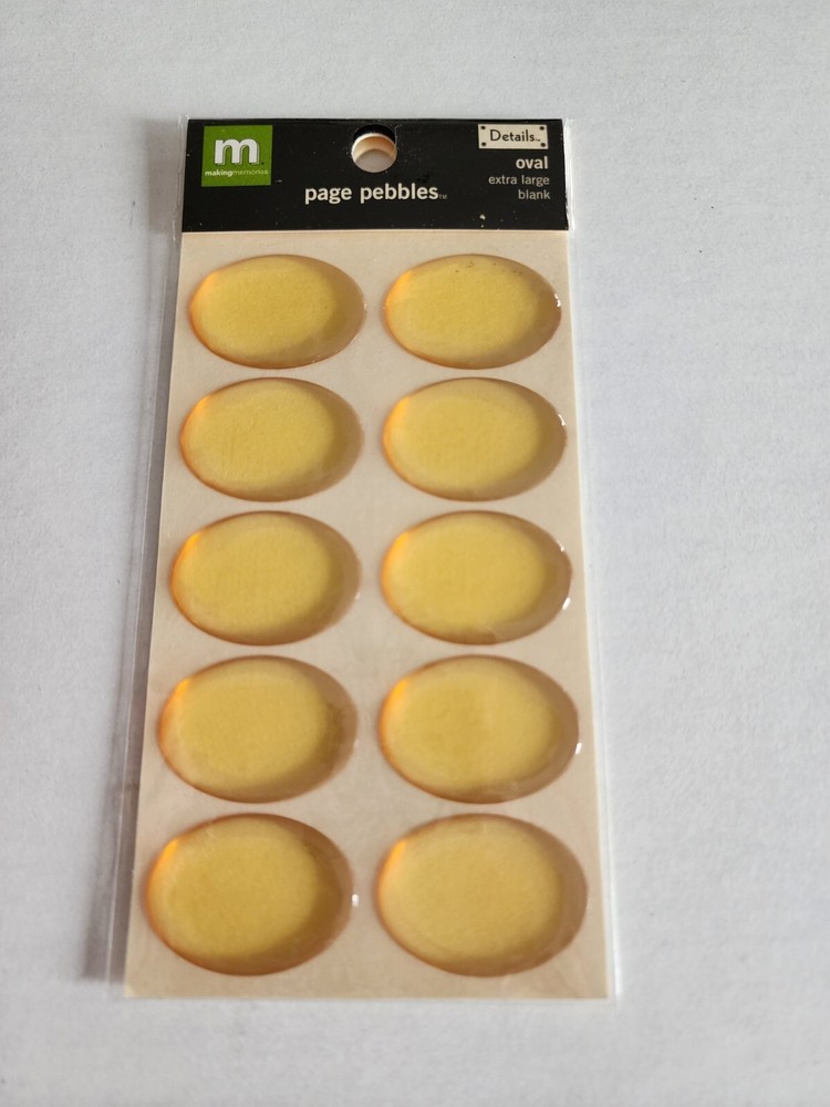 New MM Page Pebbles Oval Ex Large Scrapbooking Embellishments Card Retired #25