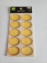 New MM Page Pebbles Oval Ex Large Scrapbooking Embellishments Card Retired #25