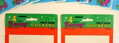 Vintage 1993 The Lyons Group Wintertime Barney Stickers Open Some Used 45 Total