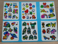 Vintage 1980s Prism Sticker Lot 12 Vending Sheets Unicorn Gorilla Snail Frog BJ