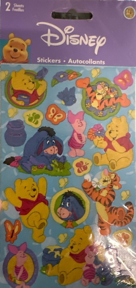 Vintage Sealed Sandylion Winnie Pooh Piglet Tigger Eeyore Scrapbook Stickers