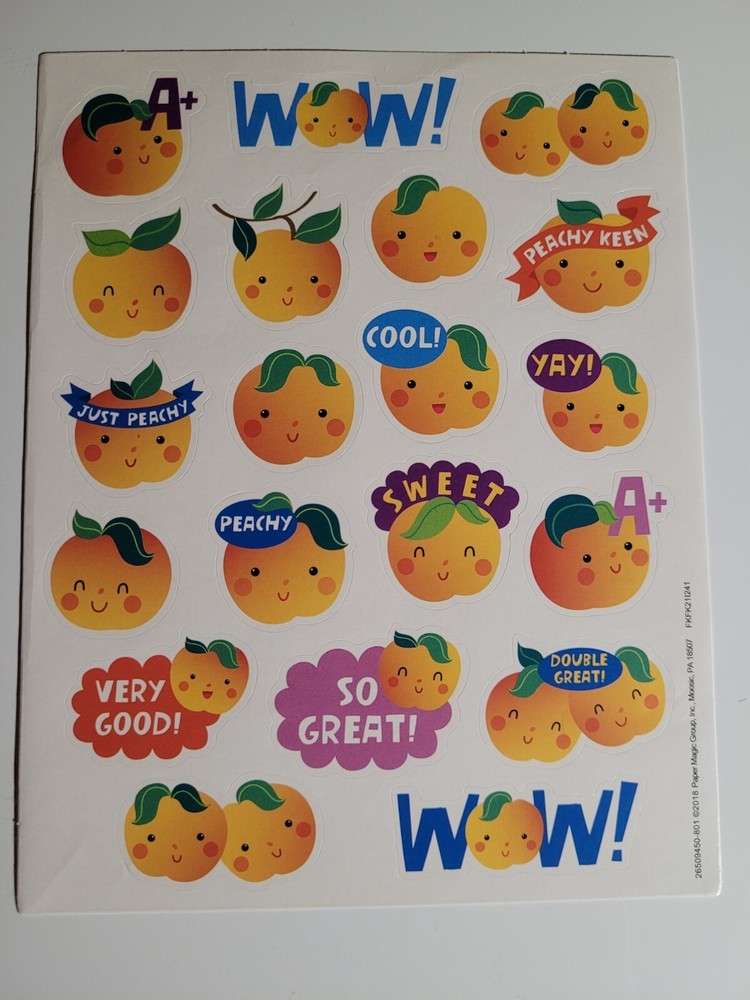 scratch and sniff stickers sheet NEW 