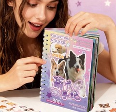 Book of Stickers Cute Pet Scrapbooking Toys Cat & Dog Aesthetic