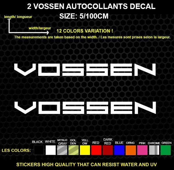 2 Vossen Decorative Stickers – Vehicles & Accessories, 2 Piece Set