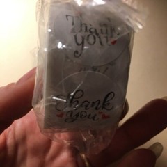 #44 New Roll Of 100 Thank You Stickers with Red Hearts for Packages