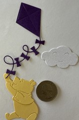 WINNIE THE POOH Die-Cut Embellishments(6pc)Cloud•Flying Kite•Disney•Card Making•