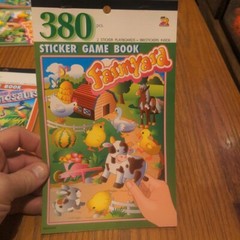 2 – 380 Vintage Twin Seven Sicker Game Books – FARMYARD & THE GREAT DINOSAURS