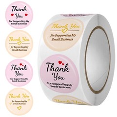 Thank You Stickers – Self Adhesive 500 Label Roll – One Stop Shop