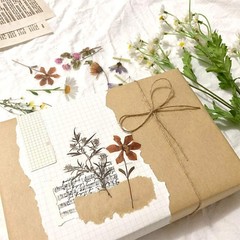 120Pcs Natural Flower Stickers for Scrapbook, Transparent Dried Resin Floral …