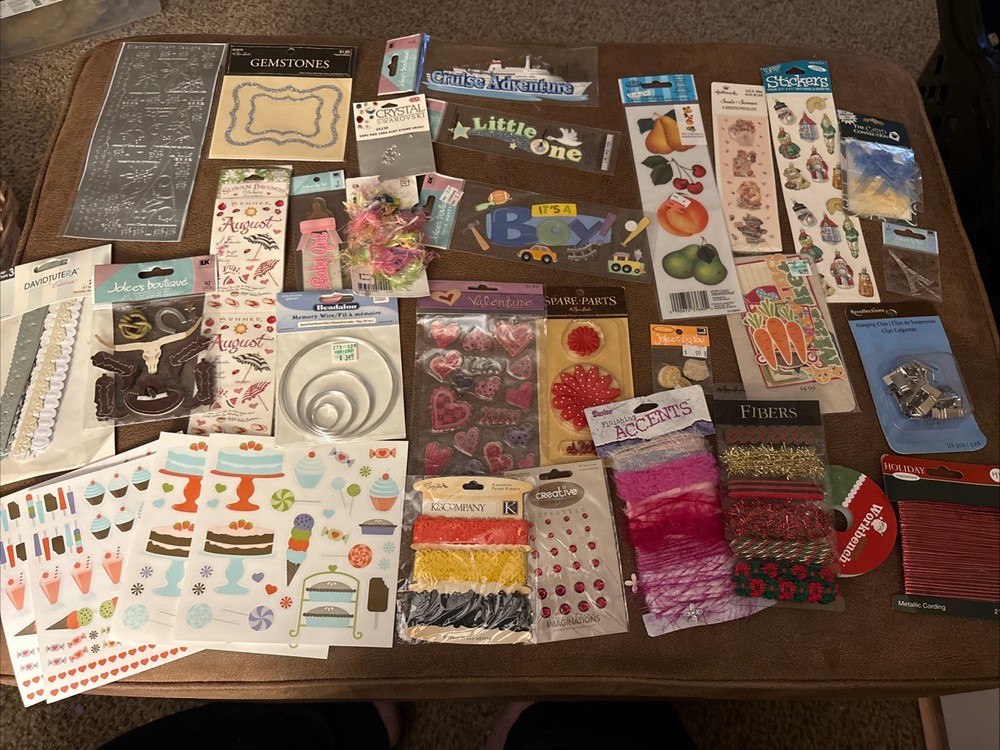 Craft Room De-Stash. 30+ Cardmaking, Scrapbooking Stuff See Pics All Unused