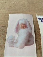 Vintage Anne Geddes Stickers Butterfly White Bunny Babies 1999 Michel & Company