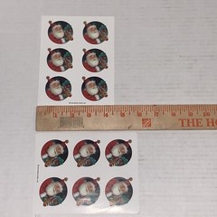 Vintage Hallmark Sticker Sheets Happy Christmas Tree Santa Claus Nativity Angel