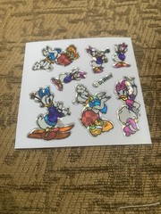 Vintage Prism Daisy Duck Vending Sticker Sheet 3×3 Inches Kodak Cute