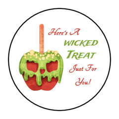Poison apple Halloween party stickers labels tags envelope seals class treats