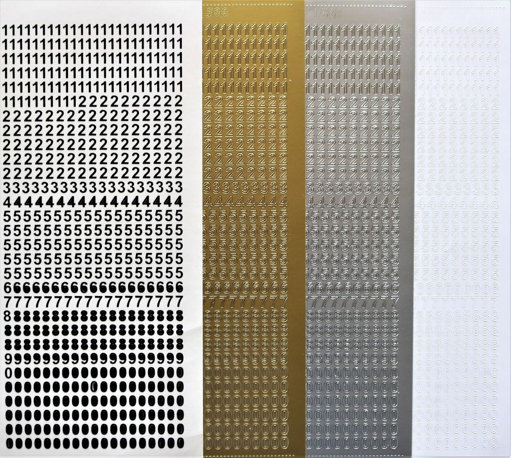 Mini 5mm Numbers PEEL OFF STICKERS Number Small