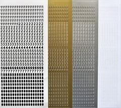 Mini 5mm Numbers PEEL OFF STICKERS Number Small
