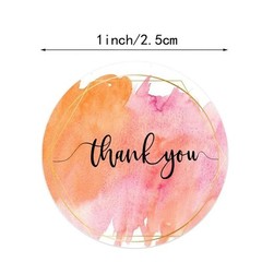 50/100/500 Pcs 1 inch Assorted Floral Thank You Stickers Round Sealing Labels