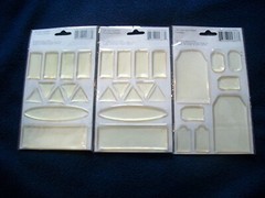 Lot of 3 pkgs Scrapbooking Craft JoAnn Scrap Essentials CLEAR SHAPED BUBBLES TAG
