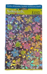 Vintage Stickety Doo Da Prismatic Flowers & Butterflies 2 Sheets New Sealed