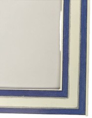 BLUE/WHITE BORDER Die-Cut “Frame Ups”(5”x6-1/2”)MME •Lines•Nautical•Stripes•