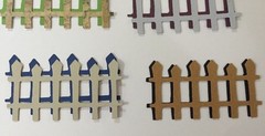 PICKET FENCE Die-Cut(6pc)3-1/4″ x1-3/4″Garden•Trees•Garden•Yard •Outside•Plants