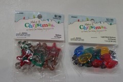 Hobby Lobby Make It Christmas Crafts Lot of 9 Packs Button Gem Light Bulbs More⬇