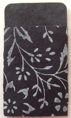 LIBRARY CARD POCKET Die-Cut(4pc) Approx.3″x1-3/4″Handmade Paper •Journaling•Deco