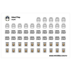 Meal Prep Day Stickers – Functional Planner for Kitchen Icons – Containers and L