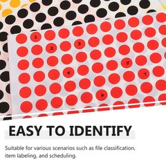 Colored Dot Stickers Self Adhesive Round Labels for Office Sorting and Packaging