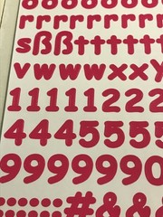 CREATIVE MEMORIES LARGE ABC/123 ALPHABET LETTERS; RED ~ 1ST LISTING
