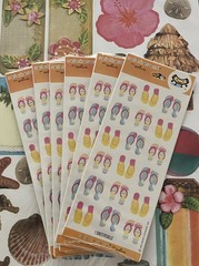 Beach & Tropical Vacation Scrapbooking Paper Sticker Lot Multicolor NIP