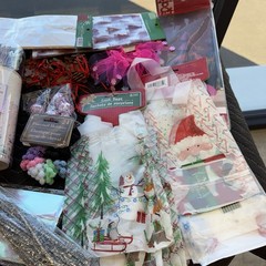 Christmas/Winter Mixed Craft Lot Doilies, Baking Cups, Loot Bags
