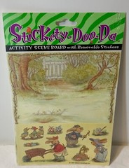 VTG 1997 Gibson Activity Scene Board Stickers NISP 1 Sheet Stickety-Doo-Da Ducks