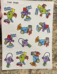 Rare VTG Trend T-143 Scratch N’ Sniff smelly Stickers GRAPE Smell