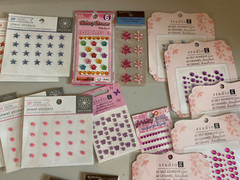 Huge lot of Bling Gems Crystals Scrapbooking Craft Stickers Various brands