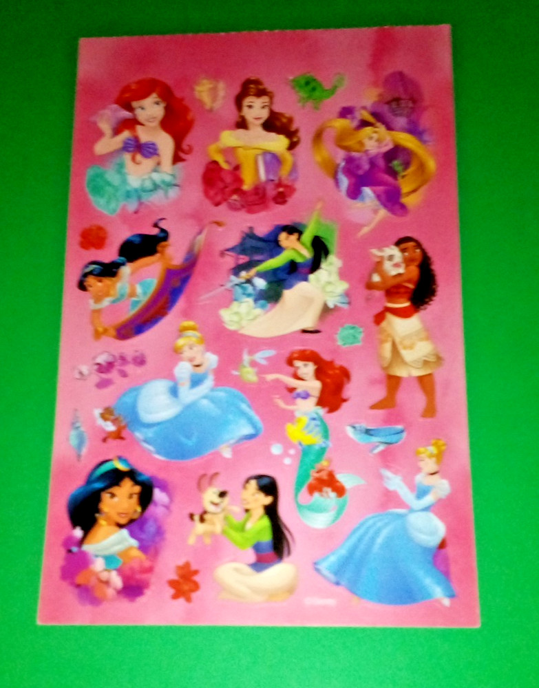 Disney Princess Sticker Sheet Scrapbooking