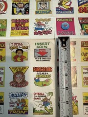 VTG 1984 Scholastic Book Club Sticker Sheet Pac Man Pickles Video Games RL Stine