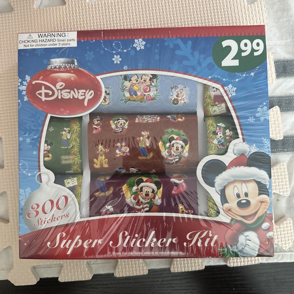 New Box Of 300 Disney Mickey And Friends Stickers Super Sticker Kit Vintage J