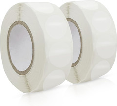 2000 Pack Clear Package Seals Stickers – 1000 per Roll round Circle Wafer Labels