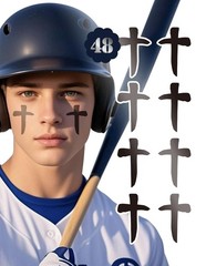 48 Pairs Eye Black Stickers, Sports Face Eyeblack Sticker for Baseball Footba…